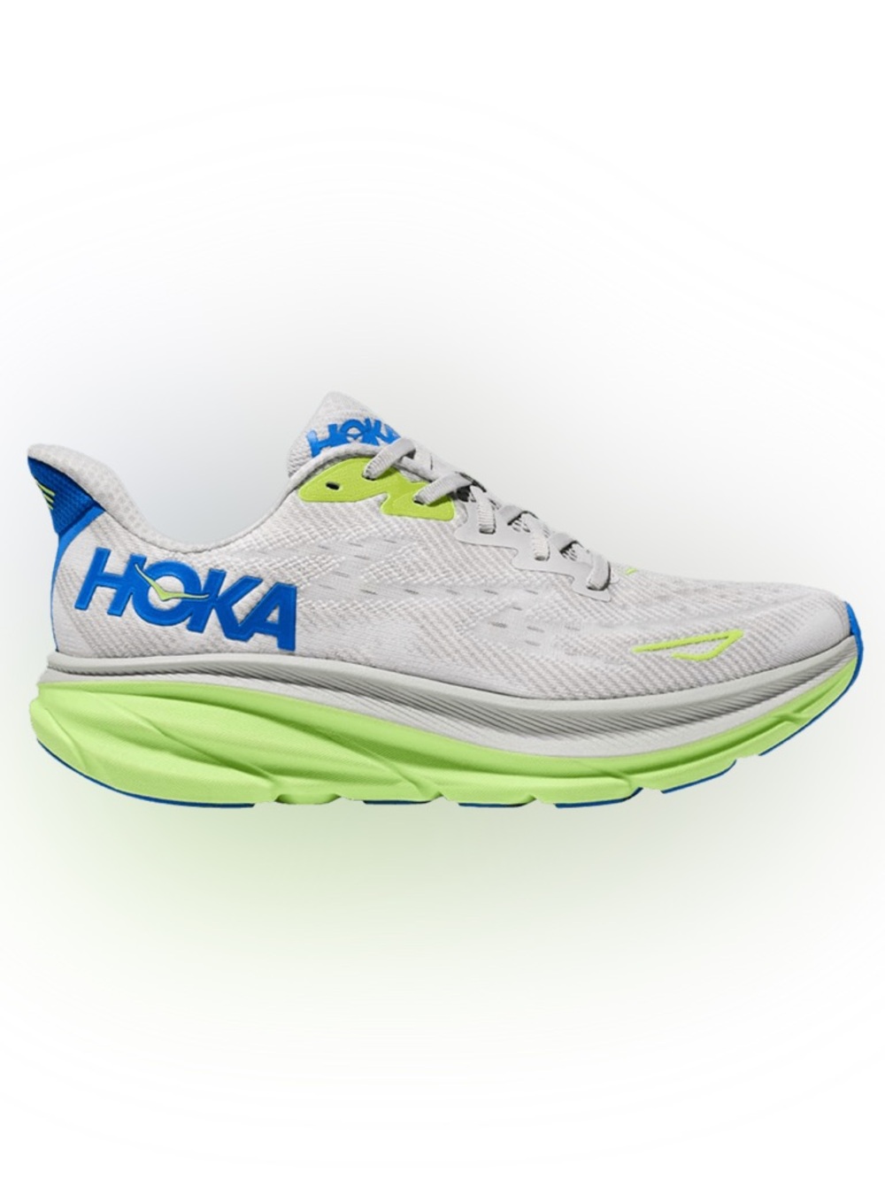 HOKA Clifton 9 (1127895) 'Stardust/ Electric Cobalt'-Men’s size 9 (Women’s 10.5)